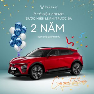 Ô tô điện Vinfast được miễn lệ phí trước bạ thêm 2 năm